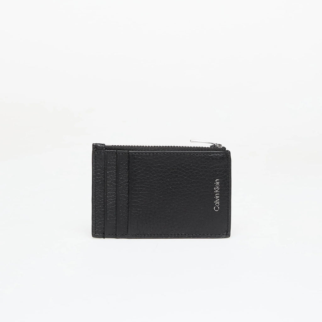 CALVIN KLEIN - Porta carte in pelle con zip