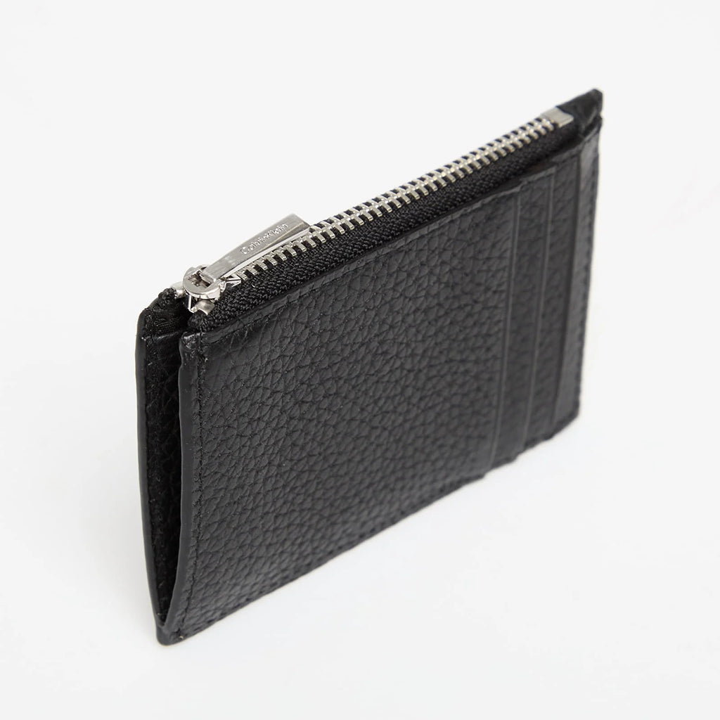 CALVIN KLEIN - Porta carte in pelle con zip
