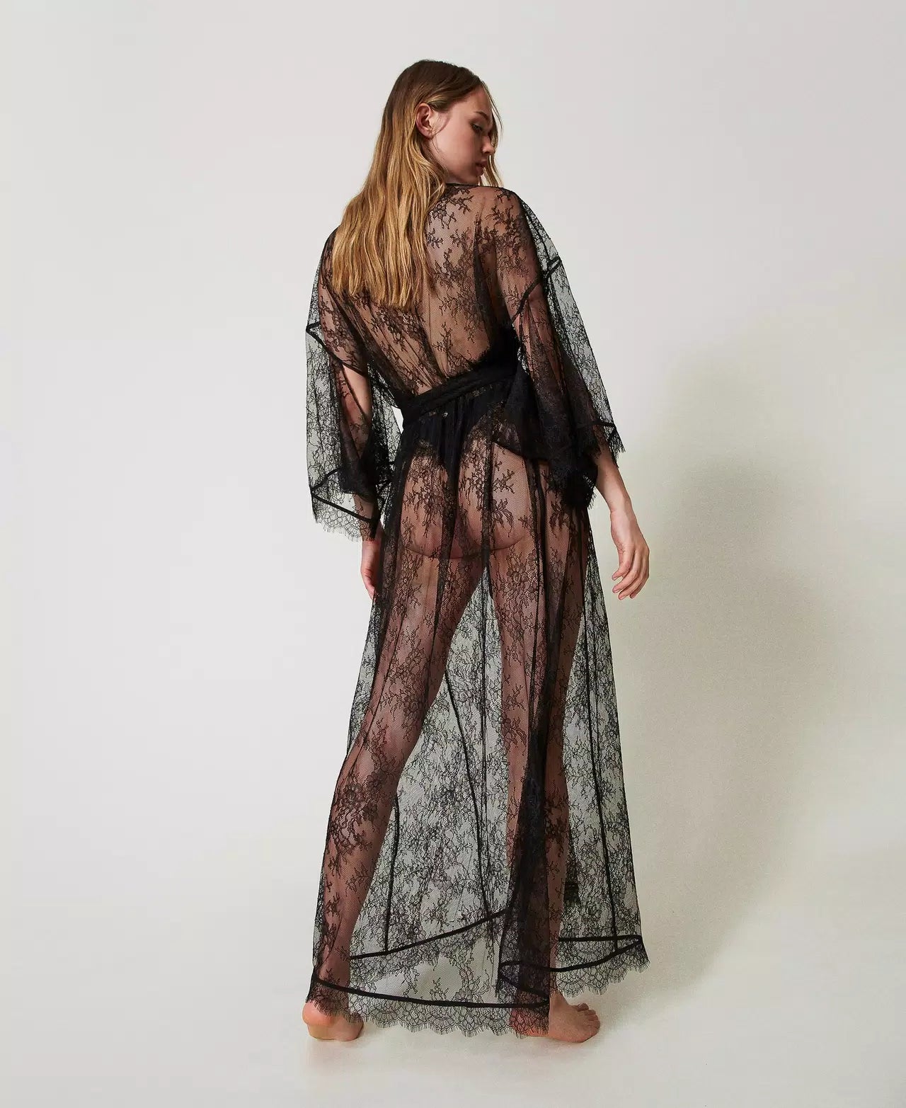 TWINSET - Vestaglia lunga in pizzo