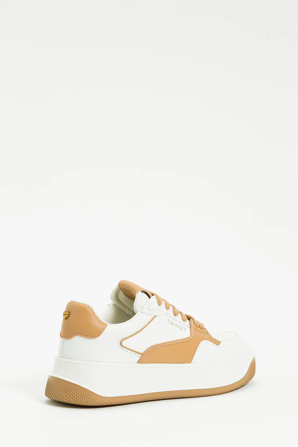 TWINSET sneakers bicolor bianche e cammello