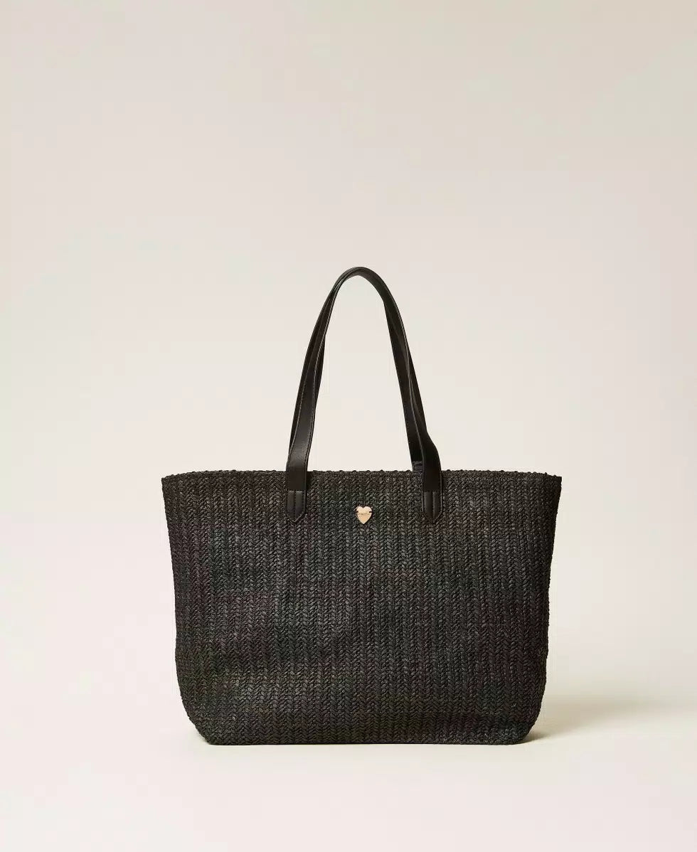 TWINSET - Borsa shopper in rafia