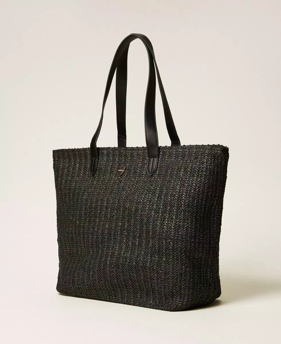 TWINSET - Borsa shopper in rafia