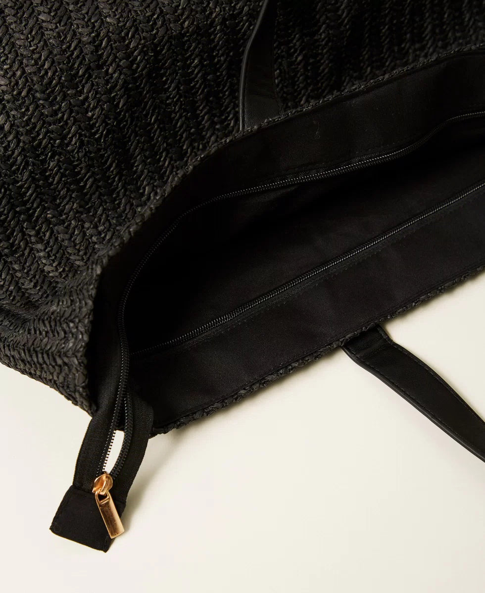 TWINSET - Borsa shopper in rafia
