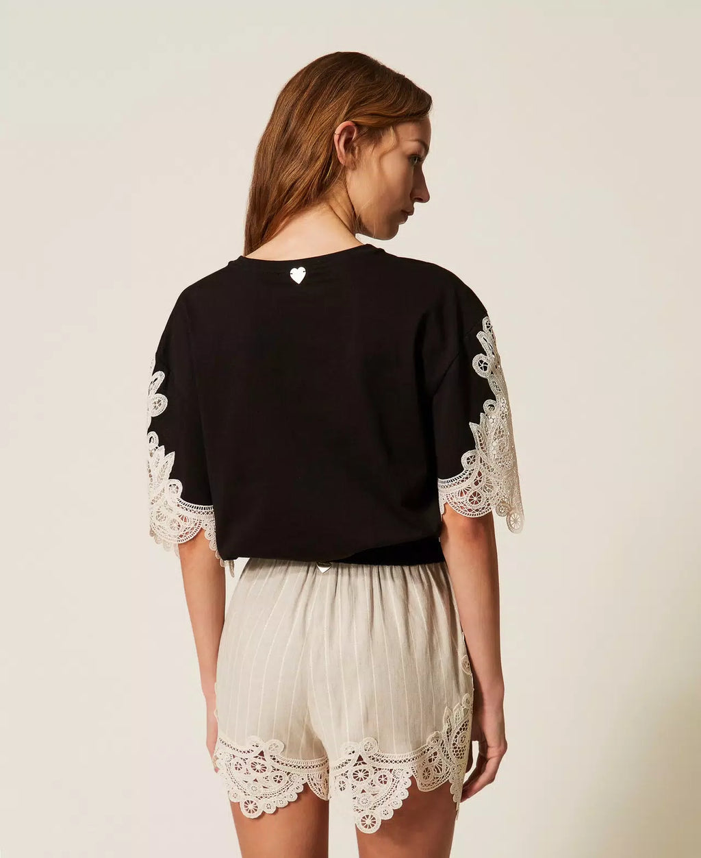 TWINSET - Blusa con maniche in macramè