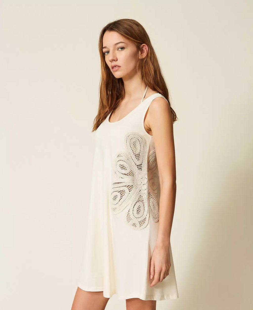 TWINSET - Maxi top con ricamo crochet