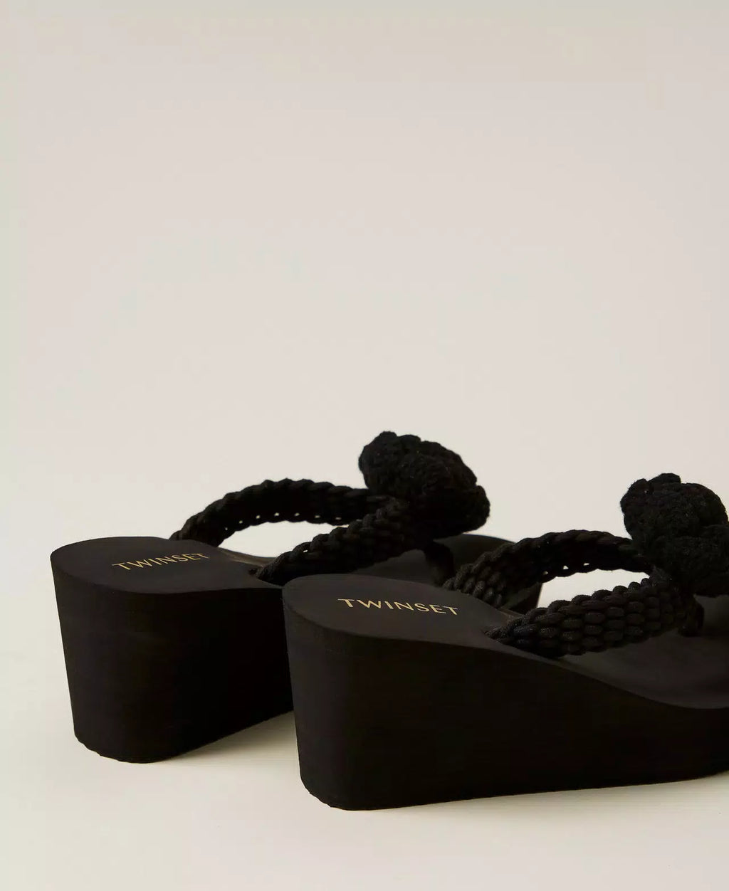TWINSET - Sandali con zeppa e fiori