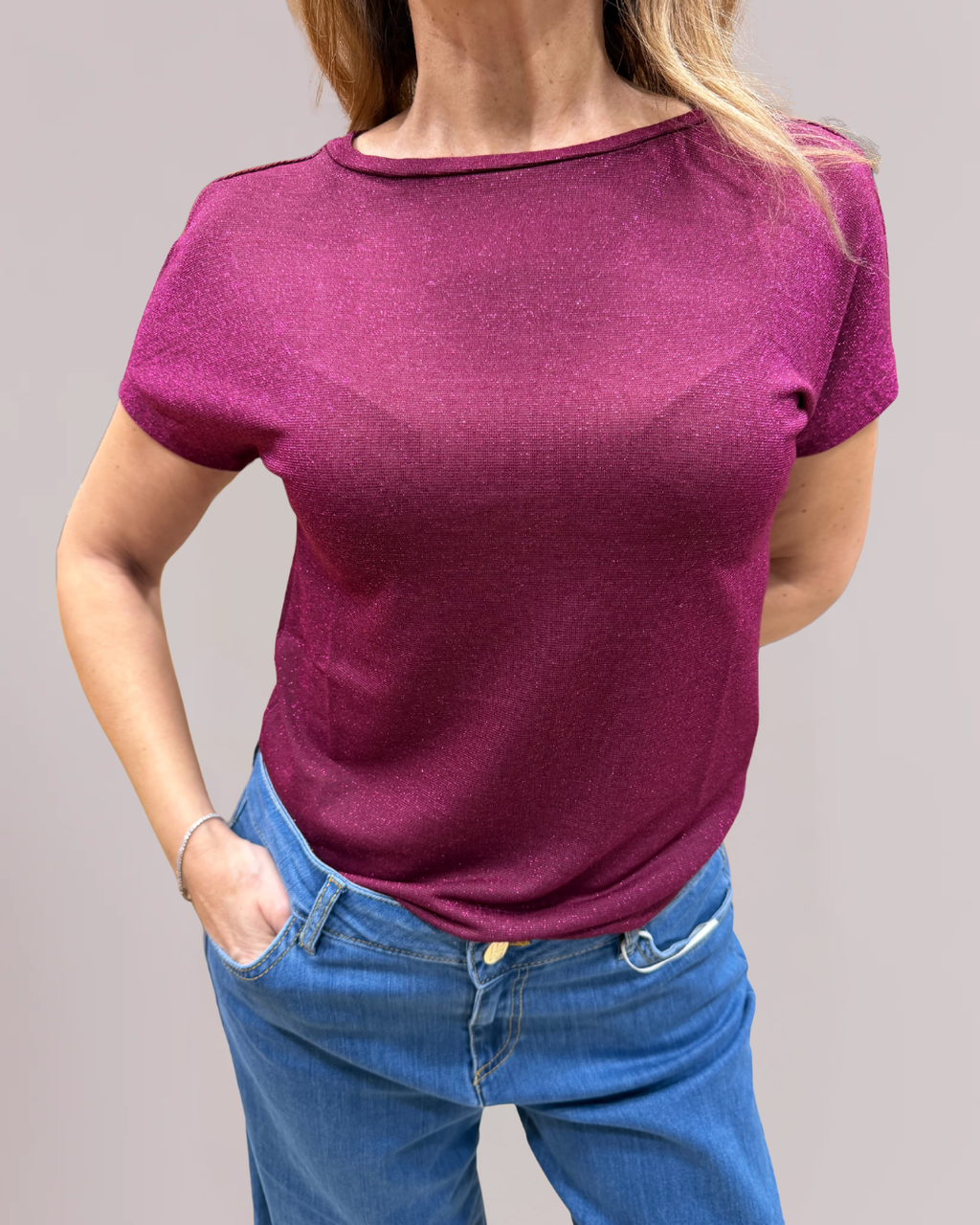 EMME MARELLA - T-shirt in lurex