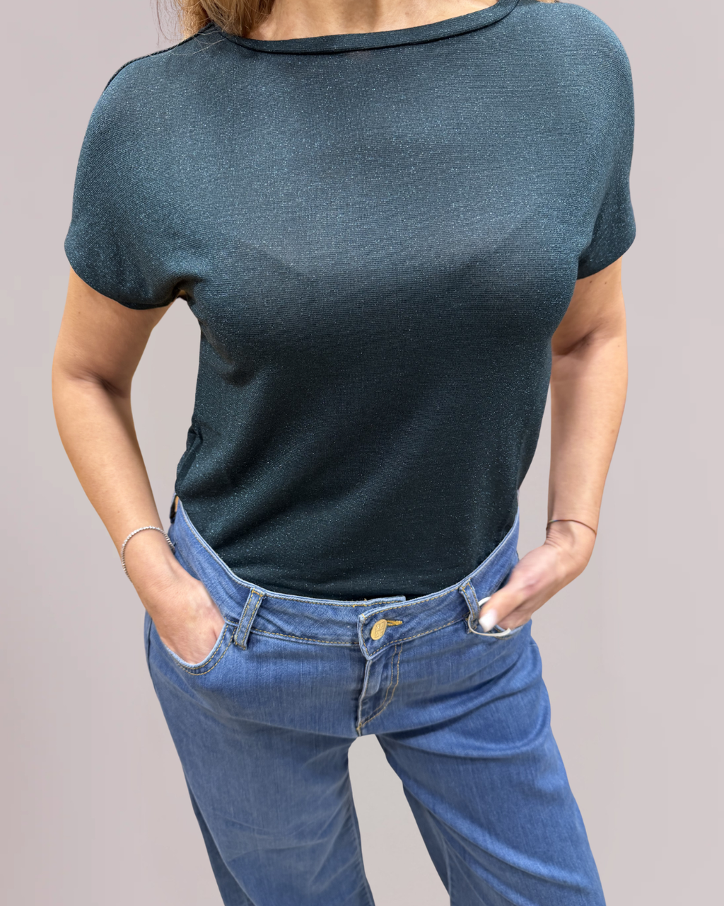 EMME MARELLA - T-shirt in lurex