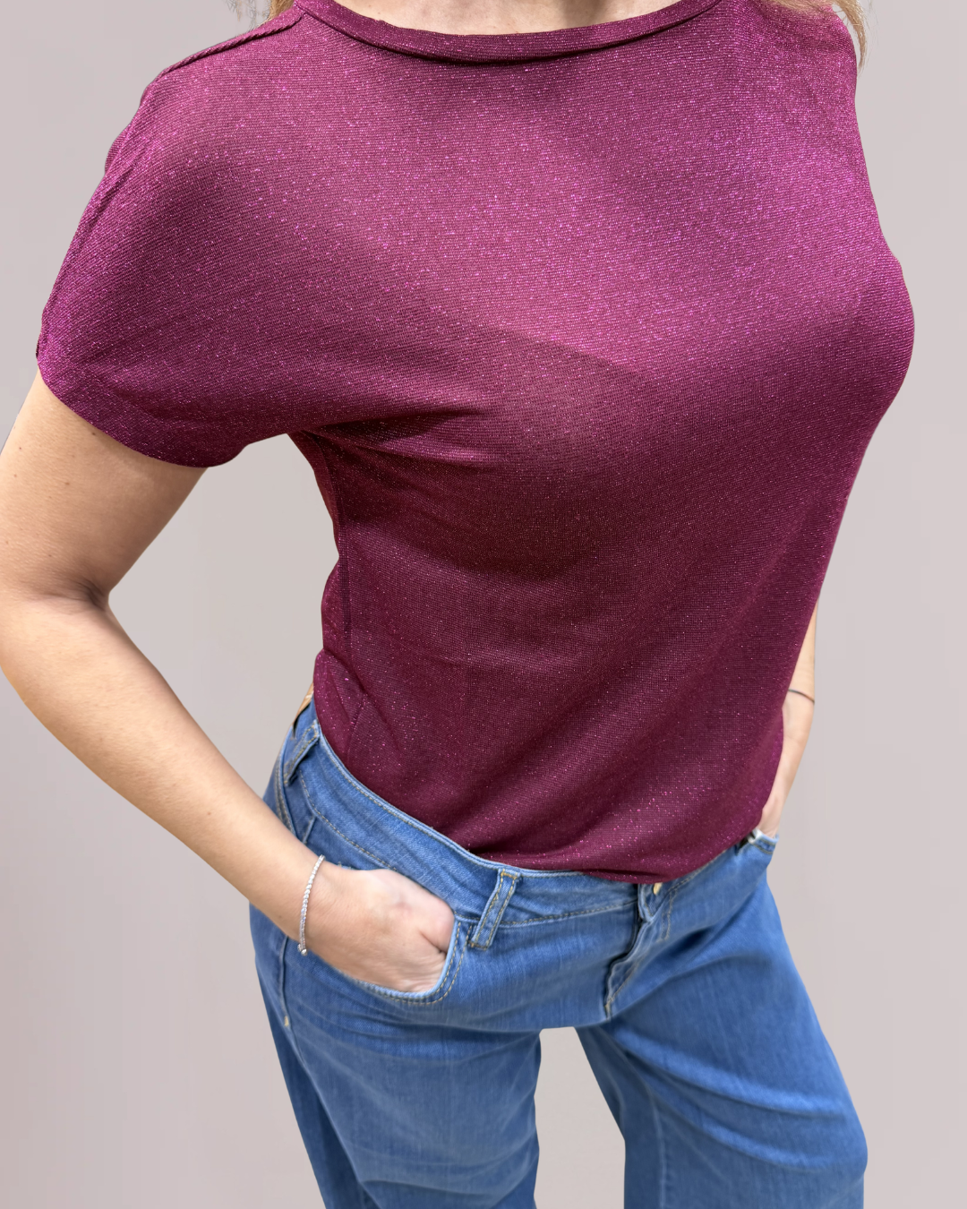 EMME MARELLA - T-shirt in lurex