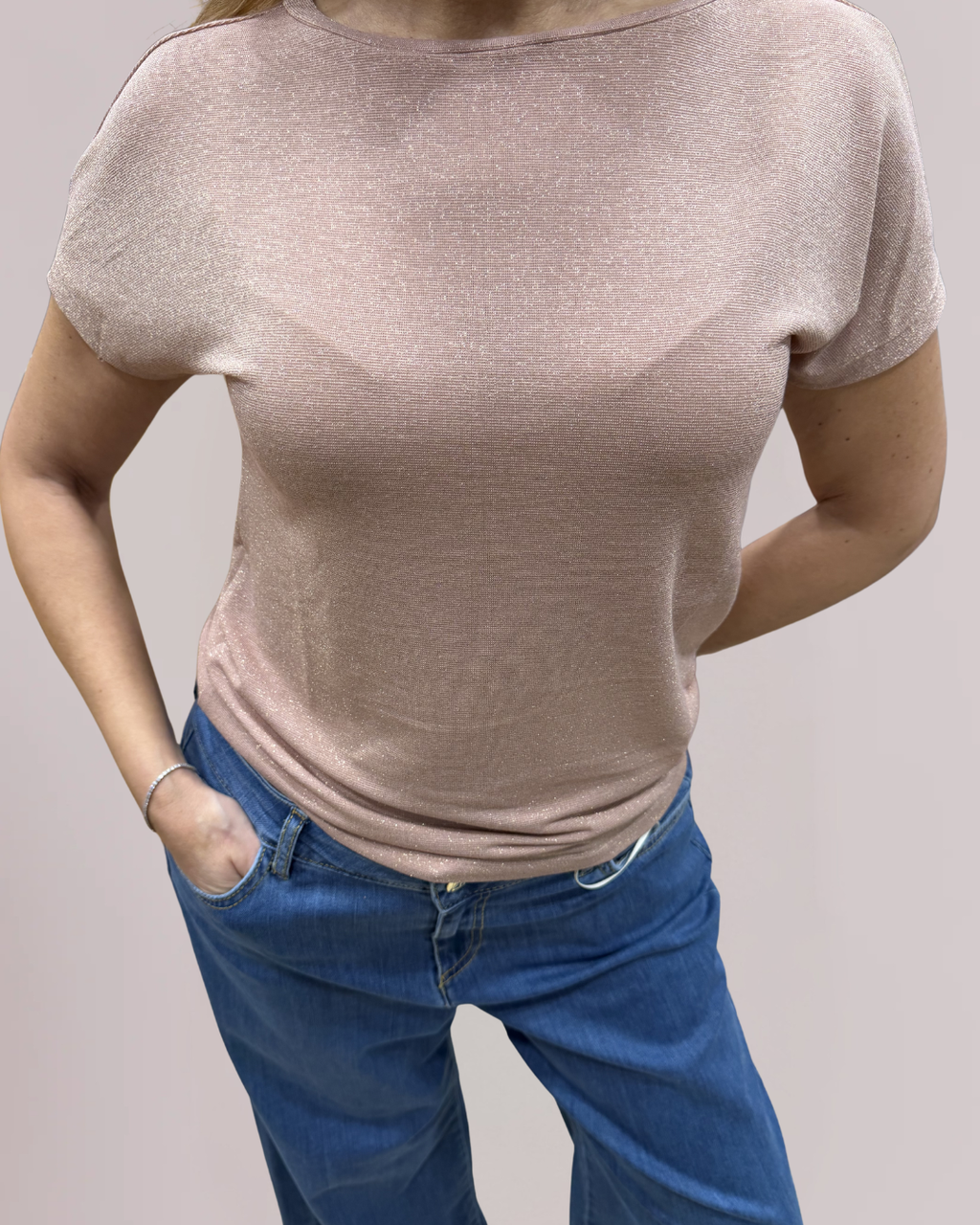 EMME MARELLA - T-shirt in lurex