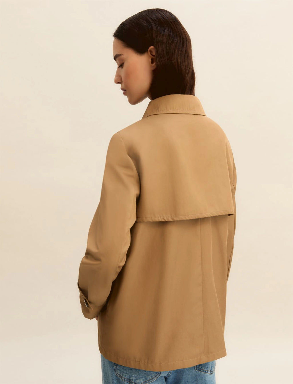 EMME MARELLA - Trench doppiopetto in gabardina antigoccia