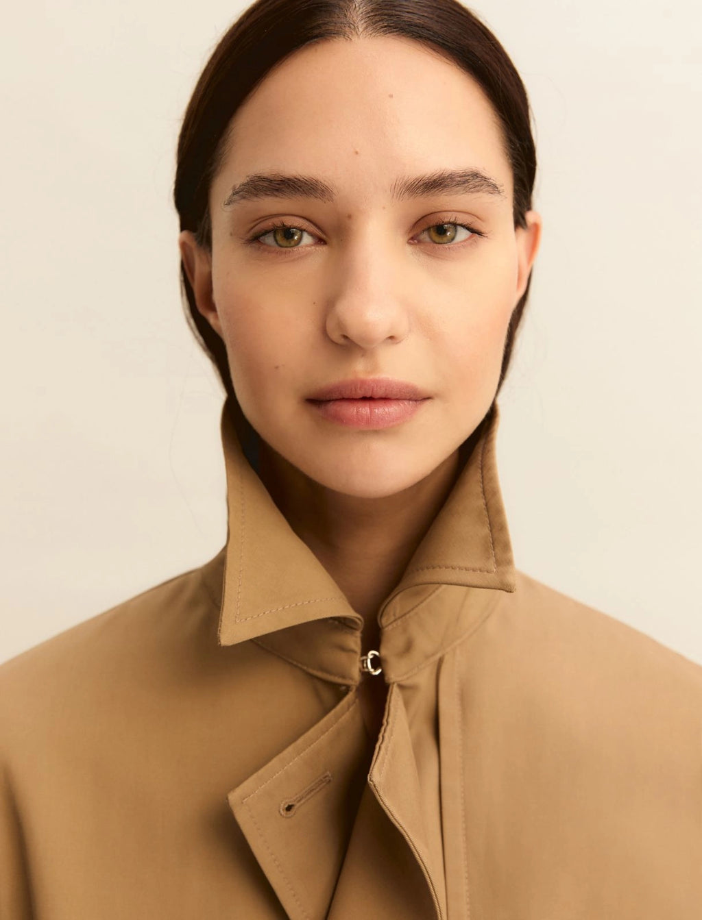 EMME MARELLA - Trench doppiopetto in gabardina antigoccia