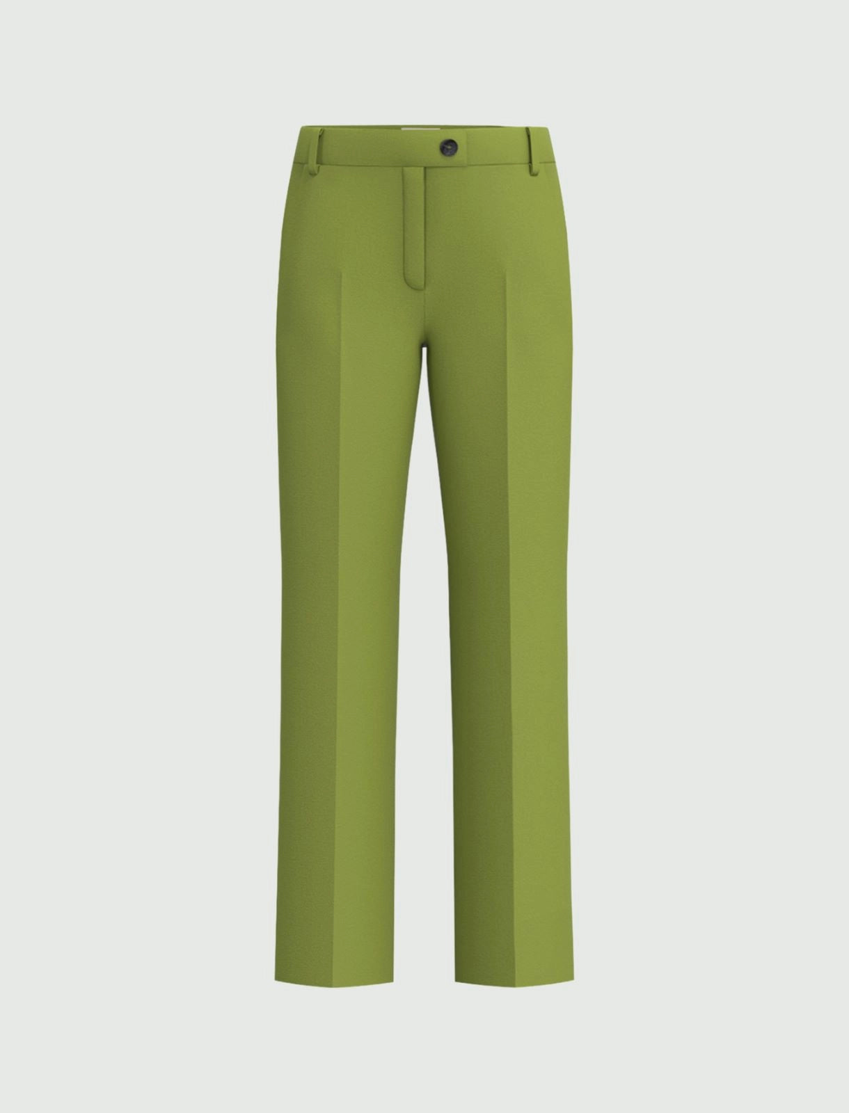 EMME MARELLA - Pantalone dritto in tessuto stretch  VERDE