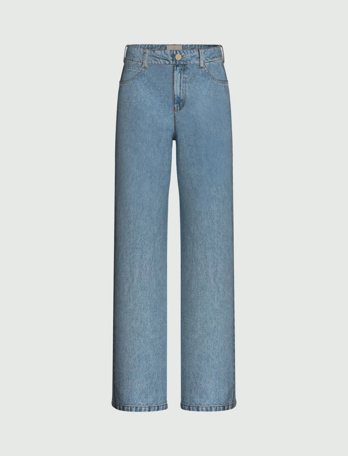 EMME MARELLA - Denim stretch con gamba larga - BLUE JEANS
