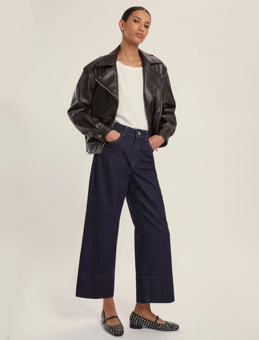 EMME MARELLA Jeans dritto stretch - BLU NOTTE