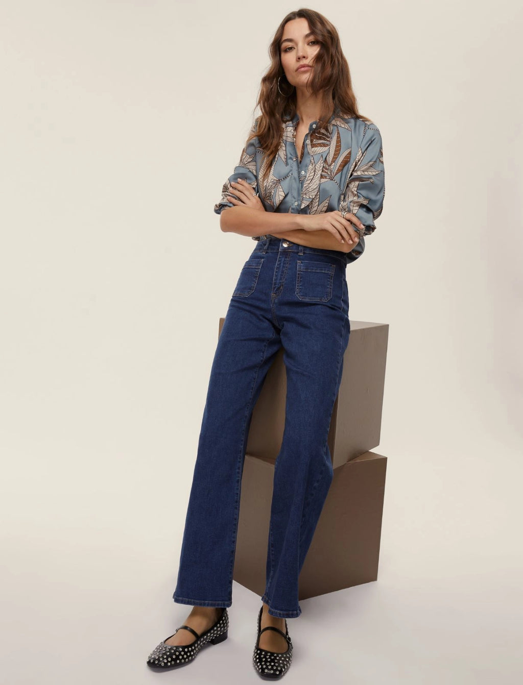 EMME MARELLA Jeans con tasche applicate - BLU