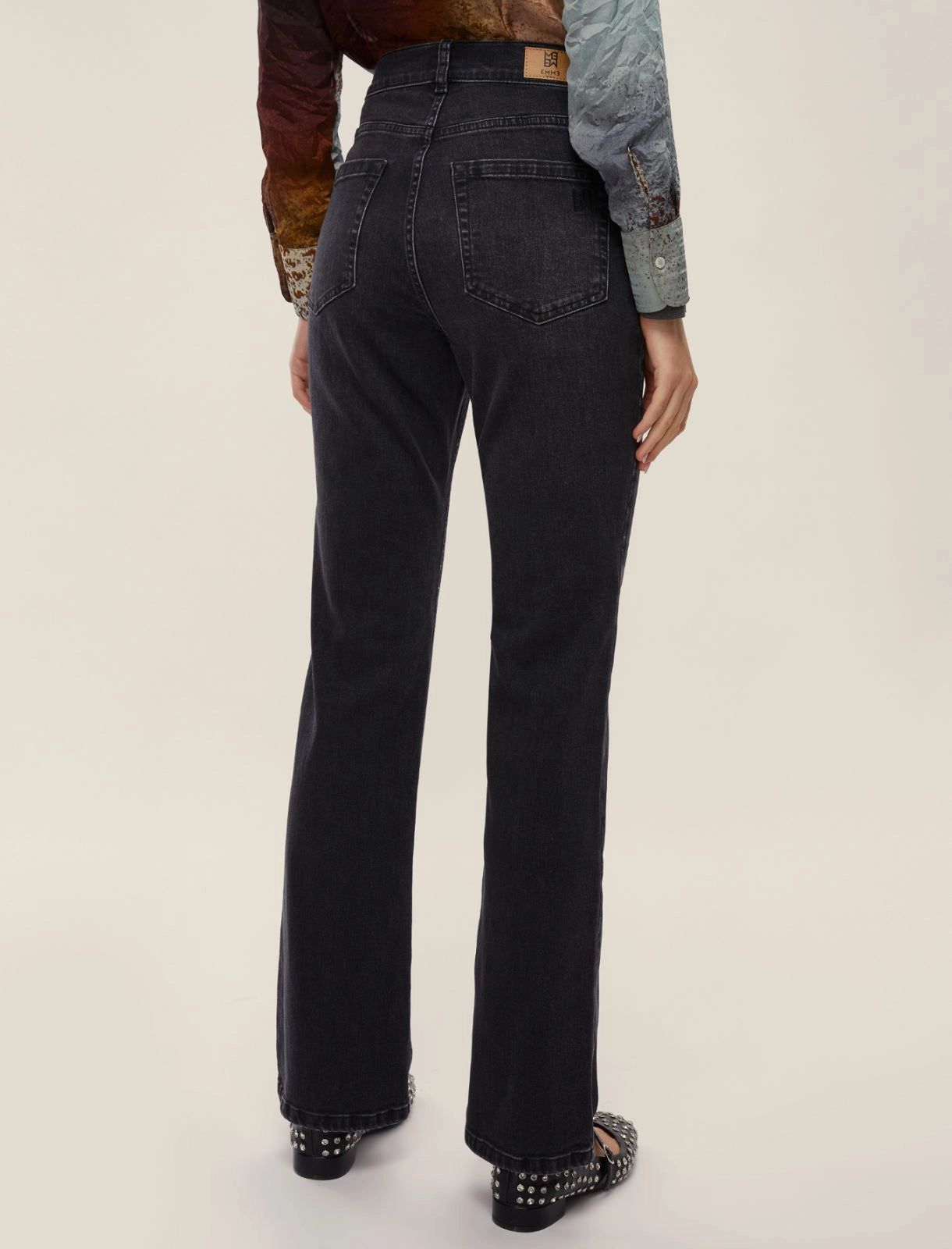 EMME MARELLA Jeans flare slim fit - NERO