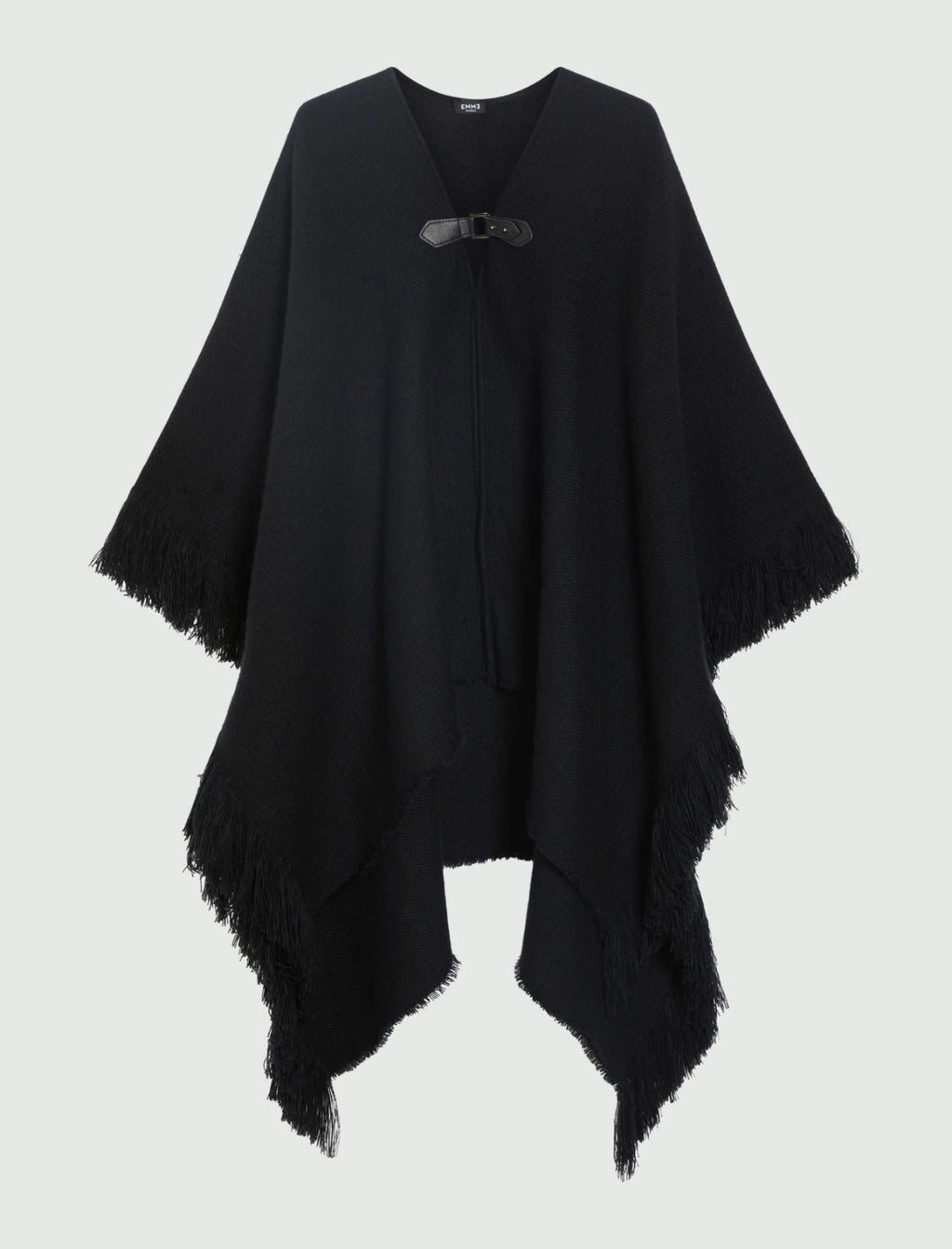 EMME MARELLA Poncho con fibbia - NERO