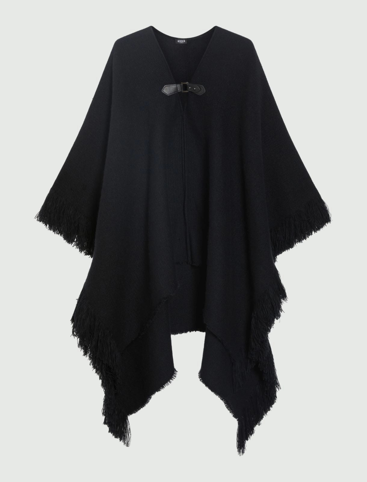 EMME MARELLA Poncho con fibbia - NERO