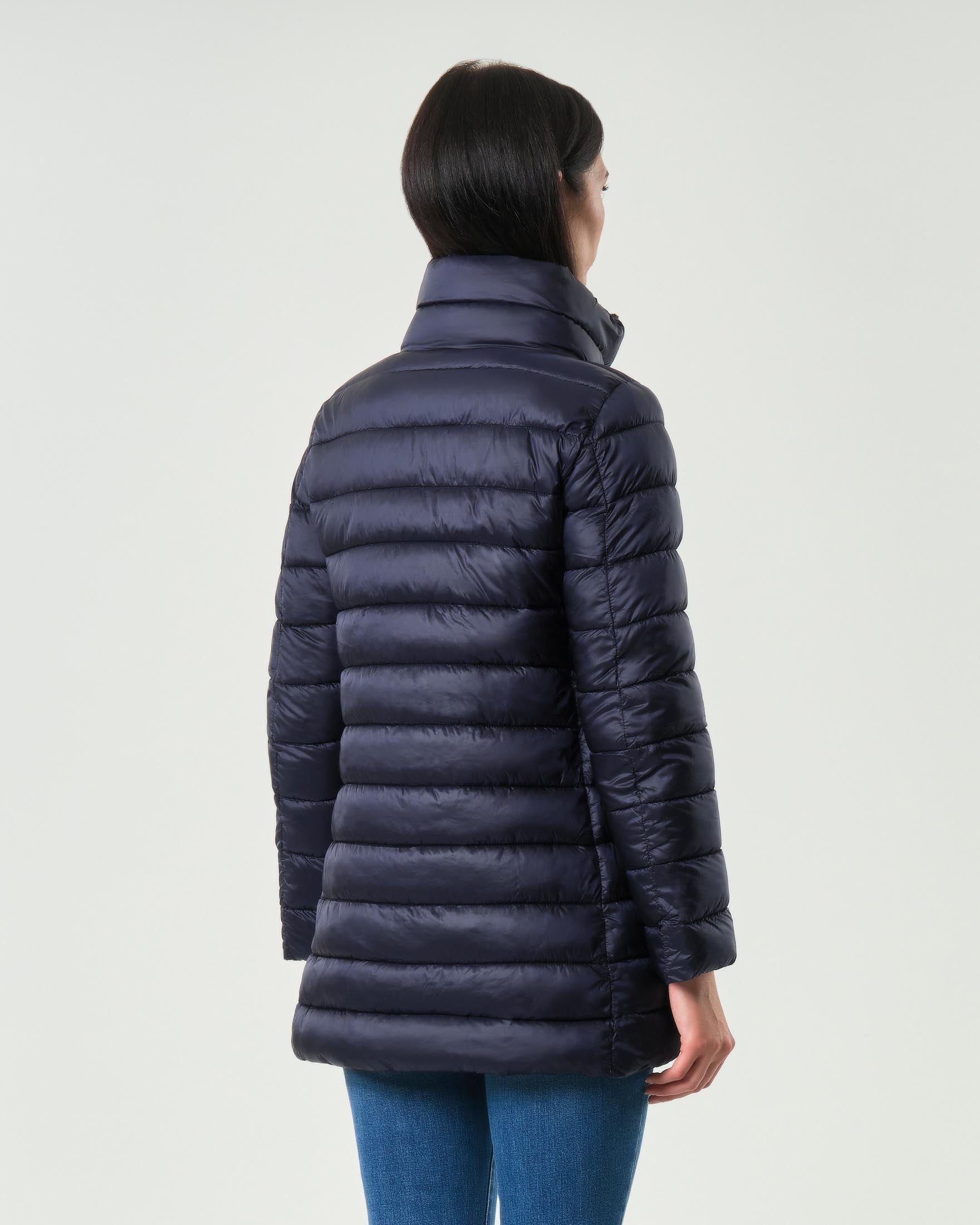 EMME MARELLA- Piumino Plage Blu con collo alto