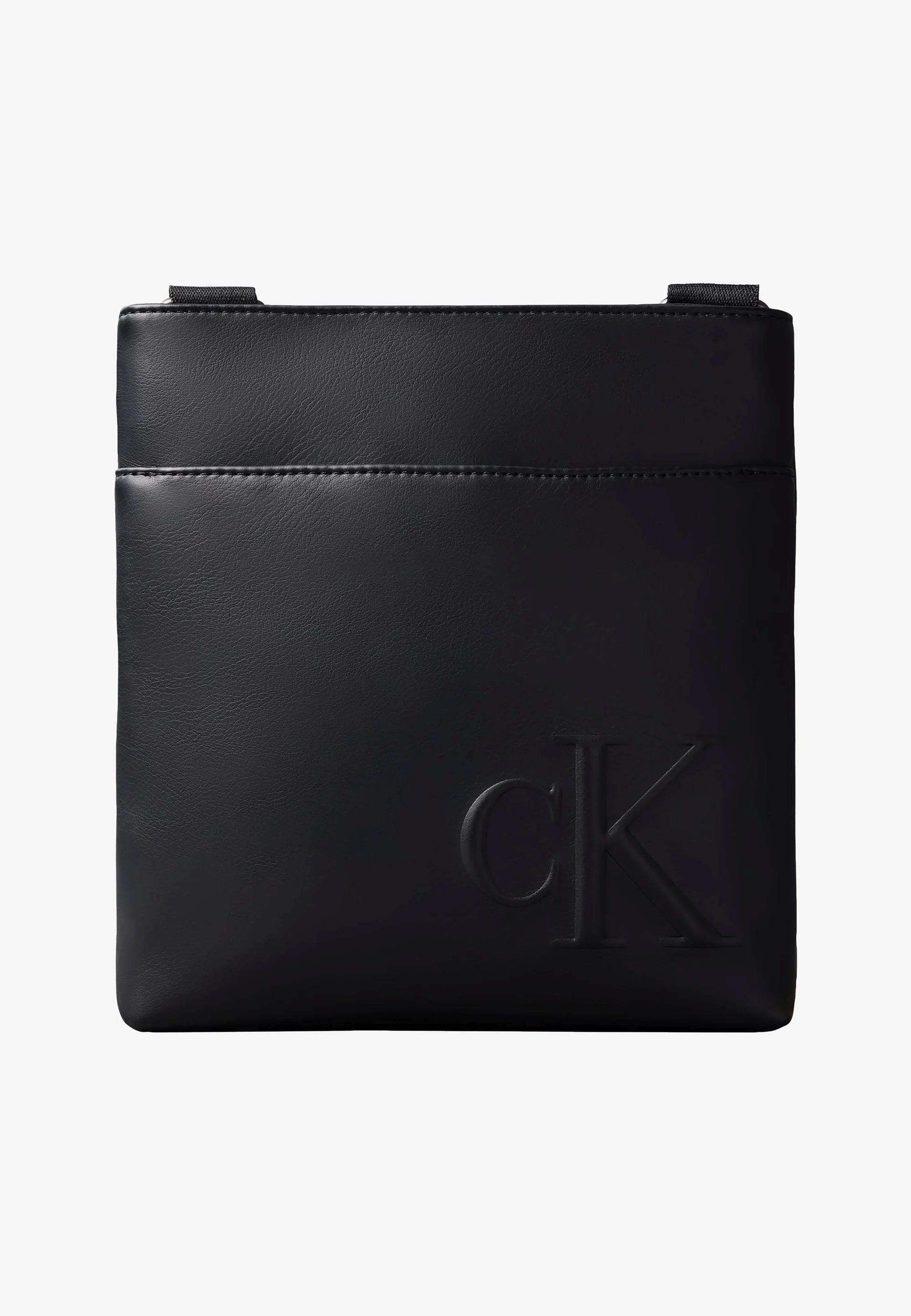 CALVIN KLEIN-  BOLD FLATPACK - Borsa a tracolla nera