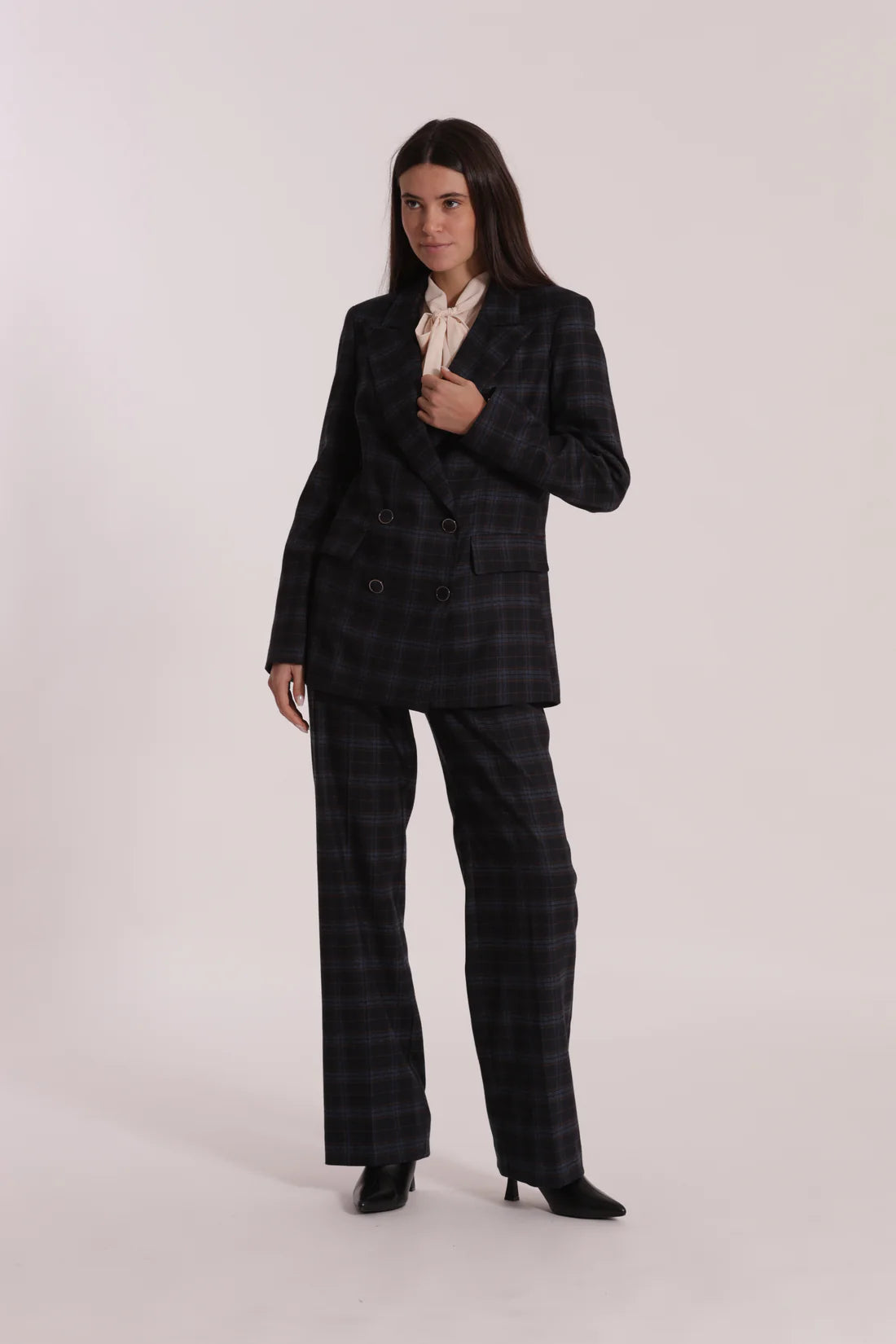 MIMÌ MUÀ - Pantalone dritto in tessuto check