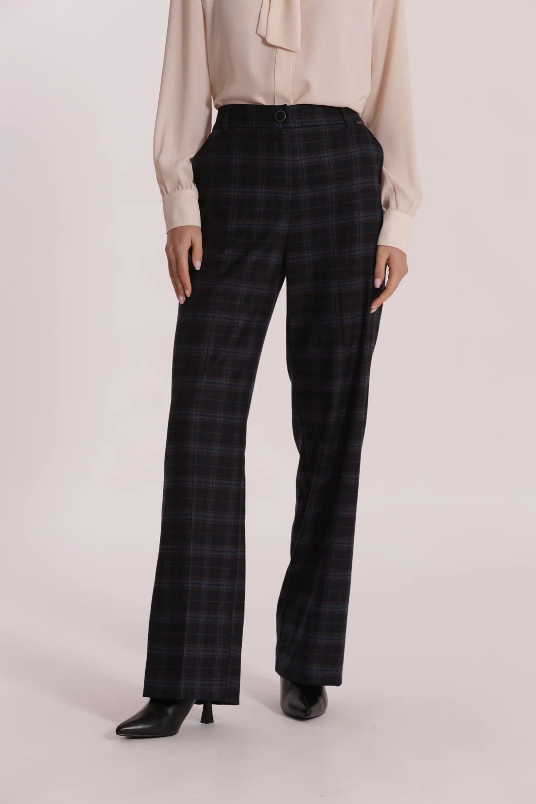 MIMÌ MUÀ - Pantalone dritto in tessuto check