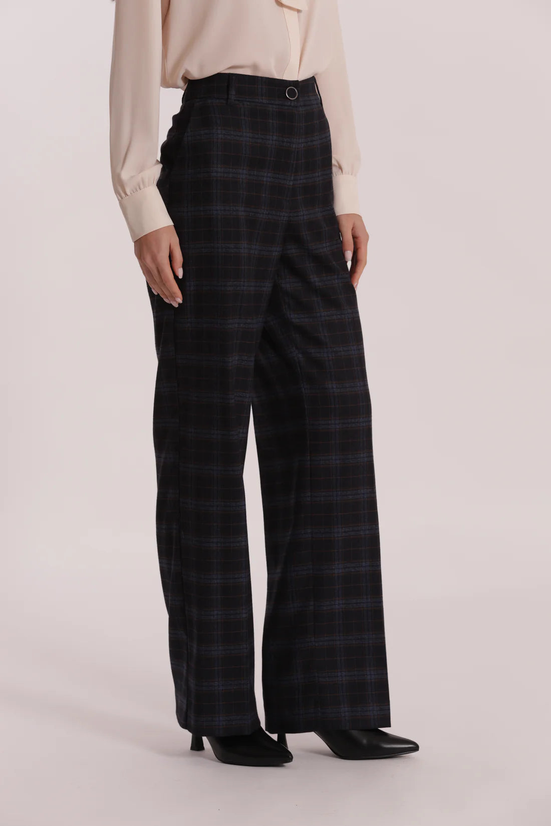 MIMÌ MUÀ - Pantalone dritto in tessuto check