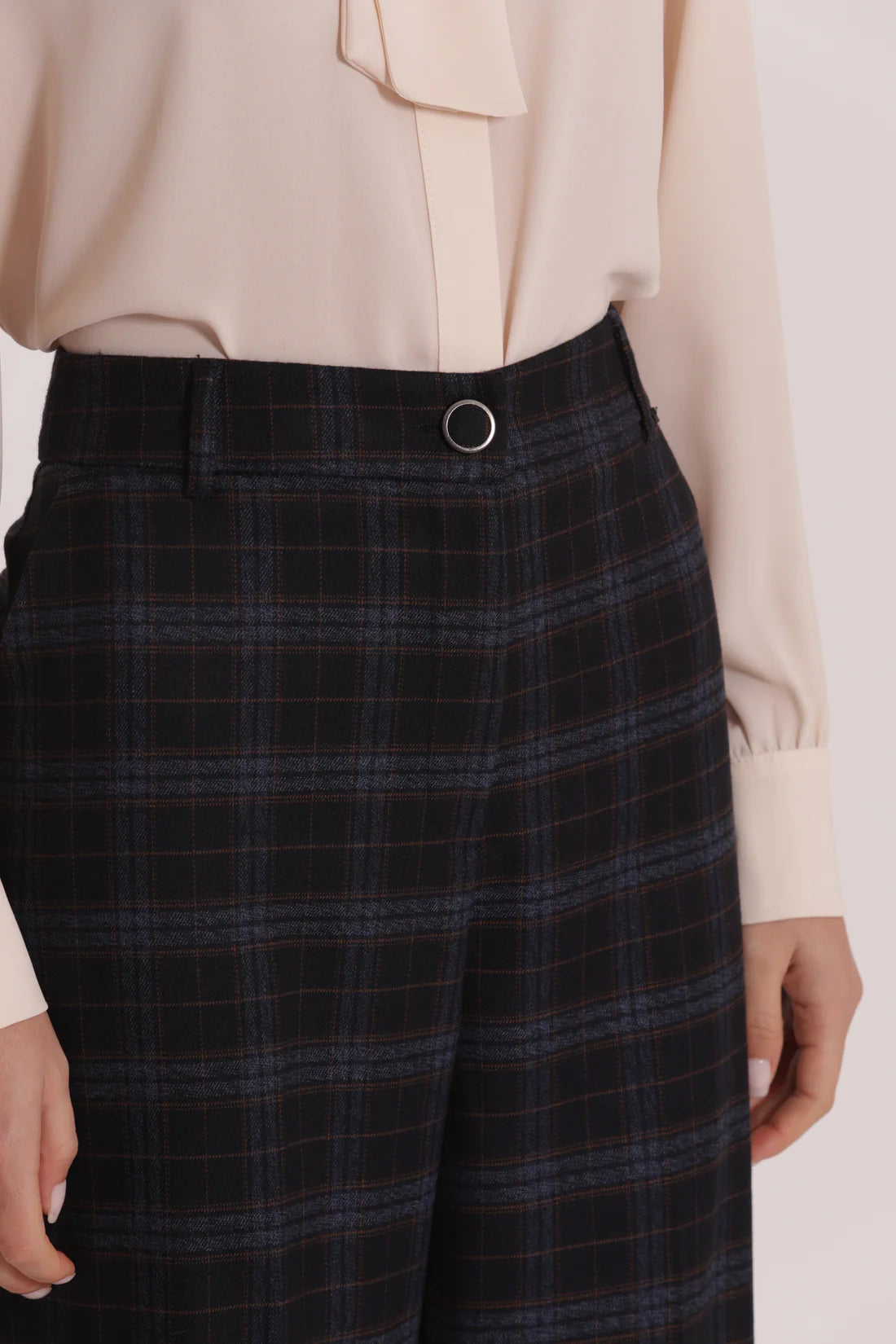 MIMÌ MUÀ - Pantalone dritto in tessuto check