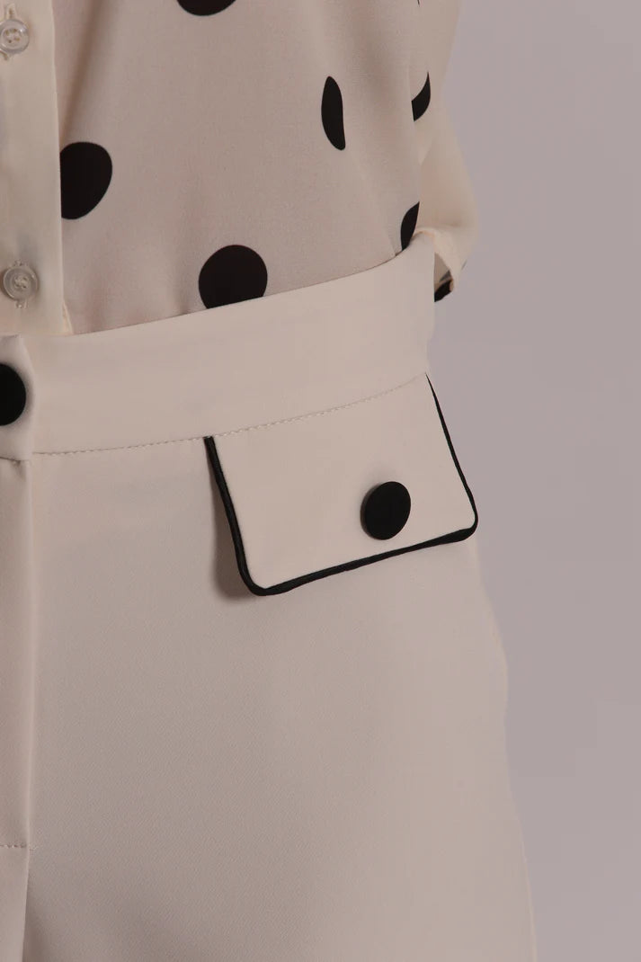 MIMIMUA - Pantalone con bordi a contrasto