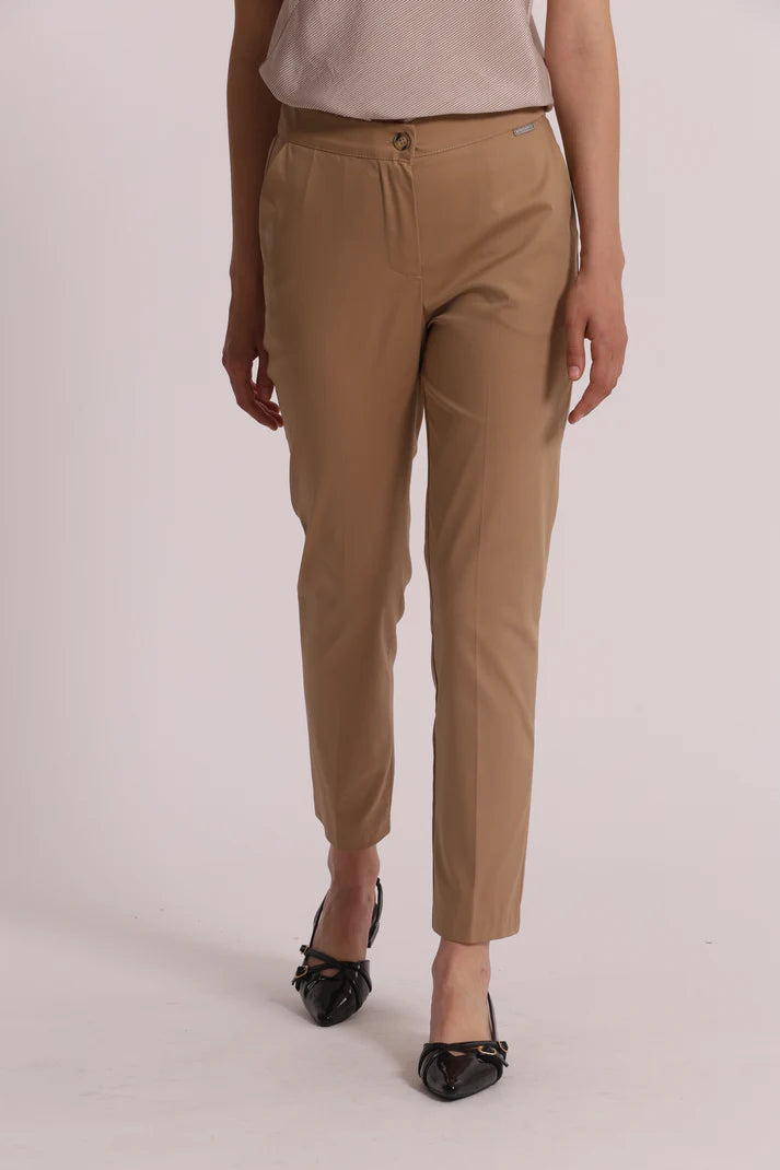 MIMIMUA - PANTALONE IN COTONE CON ELASTICO