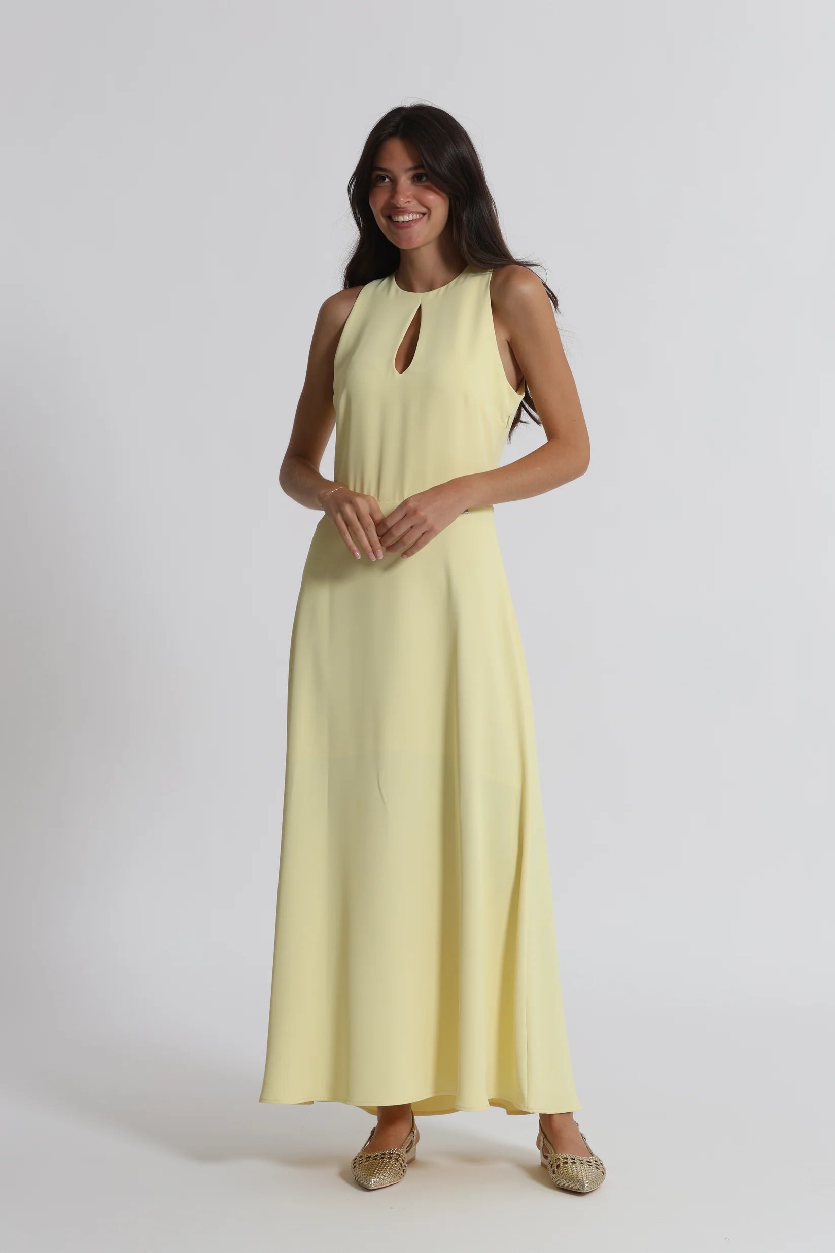 MIMIMUA - ABITO MIDI CON SCOLLO A GOCCIA