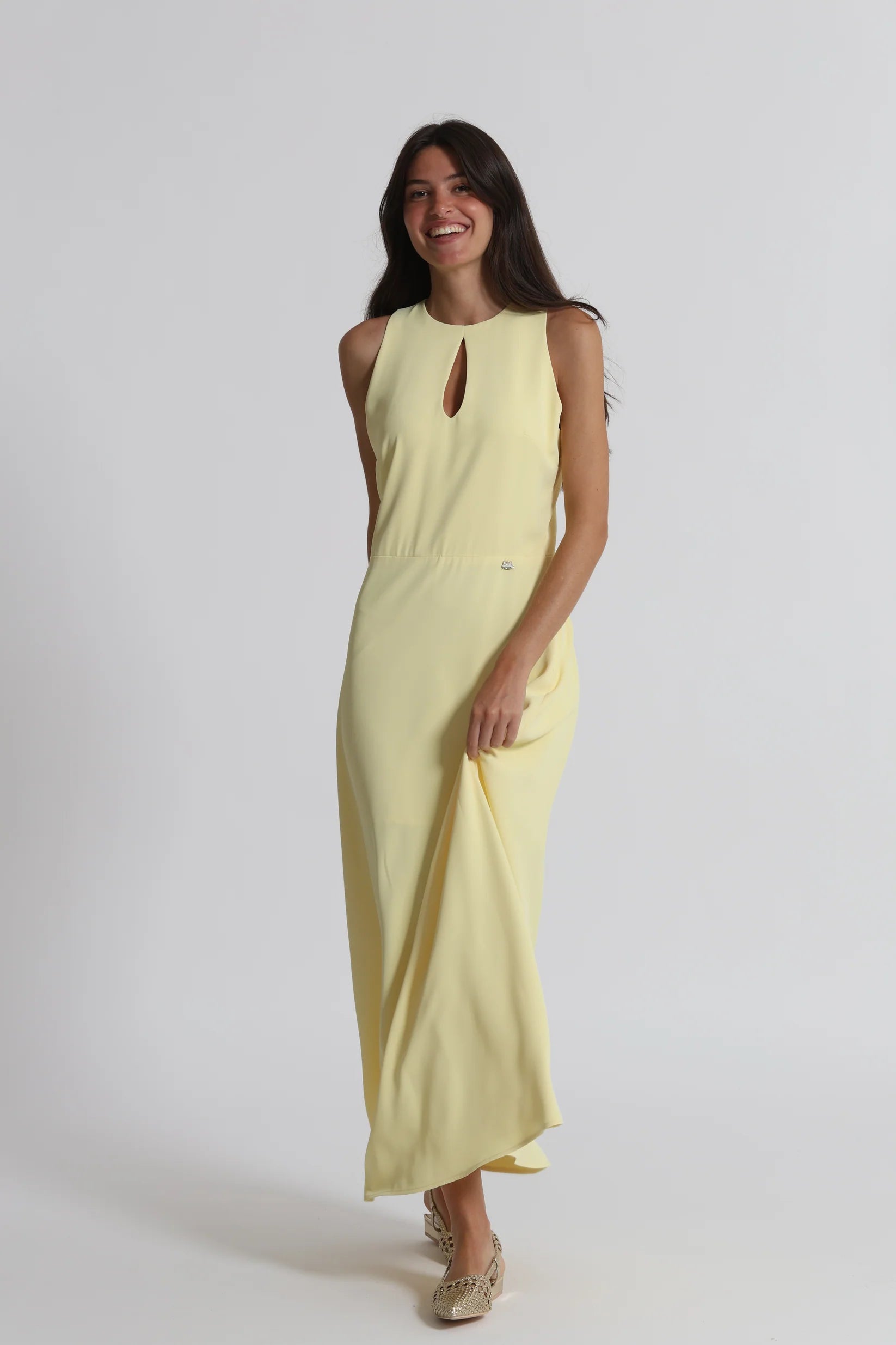 MIMIMUA - ABITO MIDI CON SCOLLO A GOCCIA