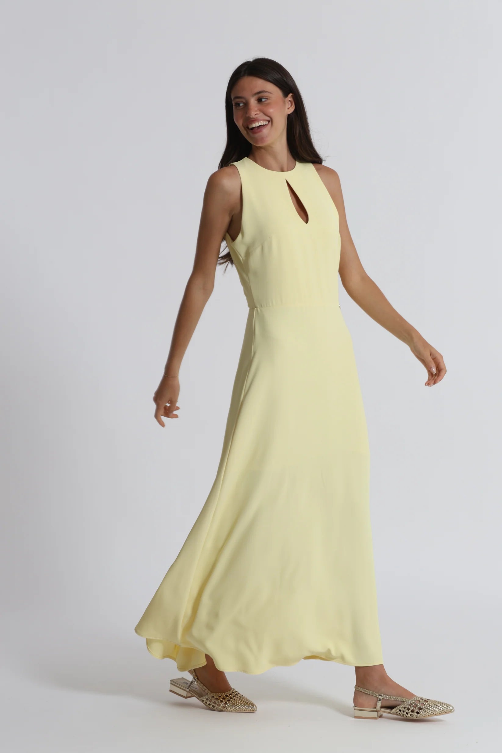 MIMIMUA - ABITO MIDI CON SCOLLO A GOCCIA