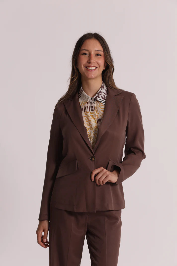 MIMIMUA - BLAZER CIOCCOLATO