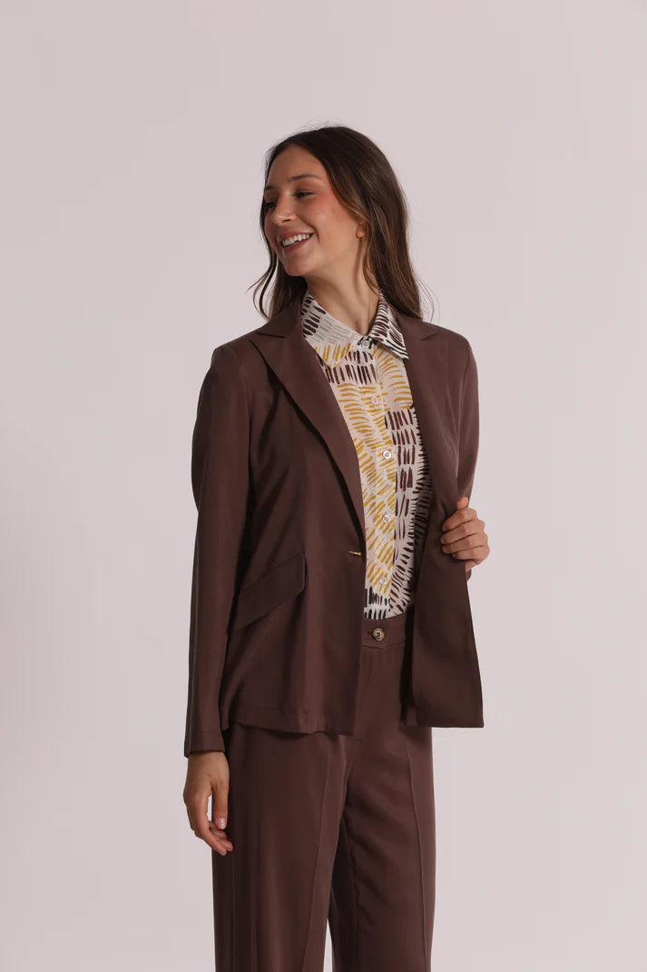 MIMIMUA - BLAZER CIOCCOLATO