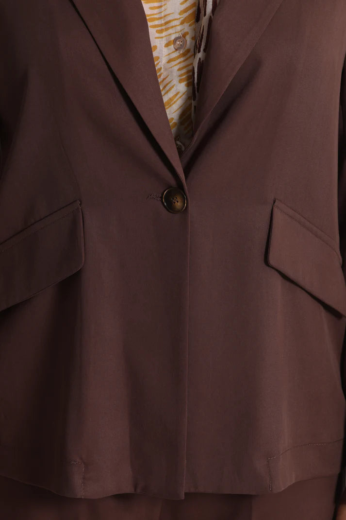 MIMIMUA - BLAZER CIOCCOLATO