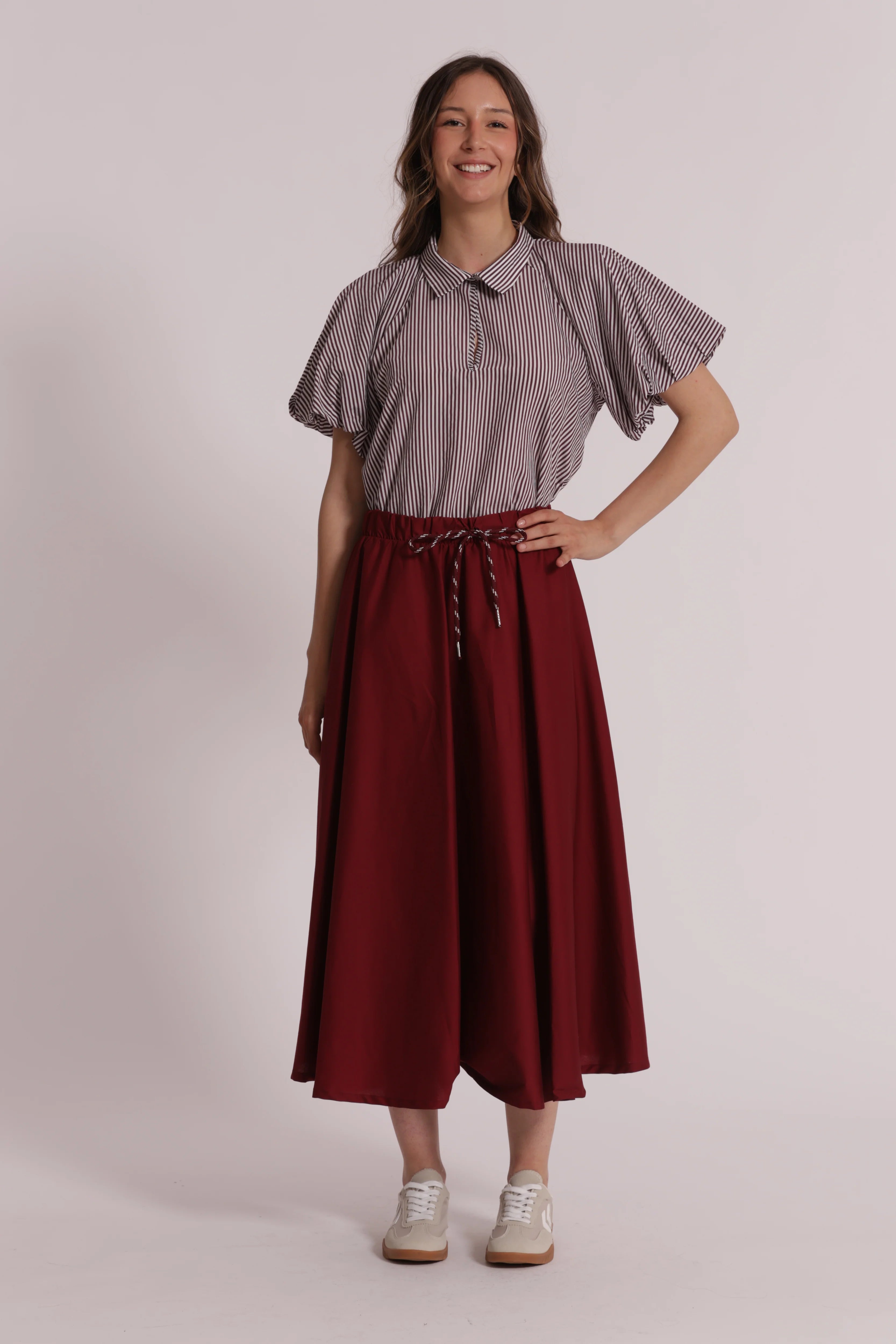 MIMIMUA - GONNA MIDI CON ELASTICO IN VITA