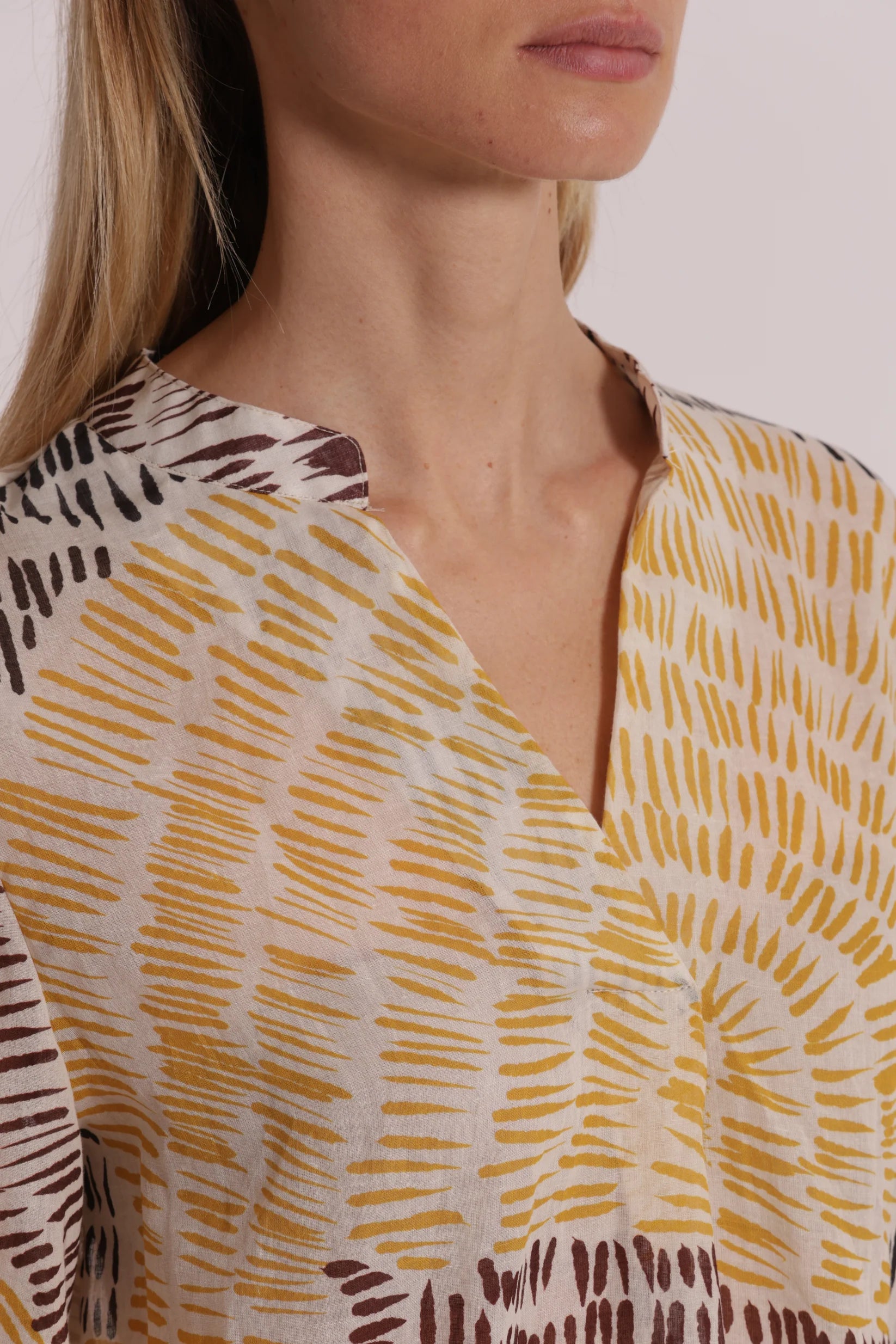 MIMIMUA - BLUSA IN COTONE FANTASIA GRAFFIO