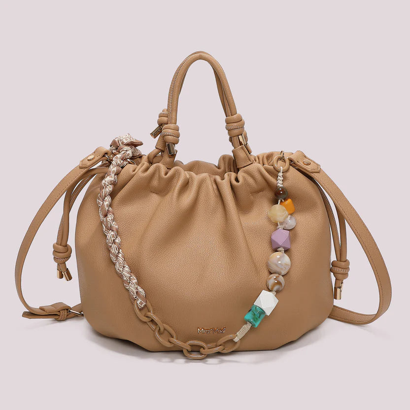 Mimì Muà - Borsa a mano con tracolla e charms