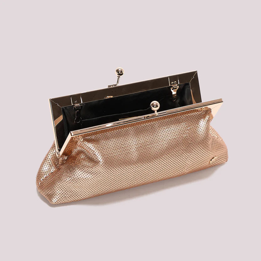 Mimì Muà - Borsa clutch con paillettes rosa