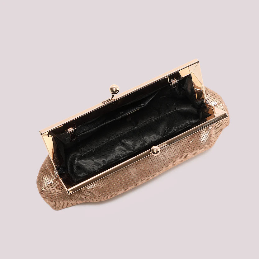 Mimì Muà - Borsa clutch con paillettes rosa
