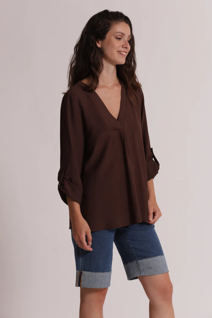 MIMIMUA - BLUSA CON MANICHE A TRE QUARTI
