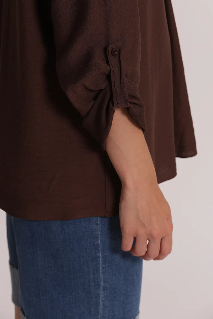 MIMIMUA - BLUSA CON MANICHE A TRE QUARTI