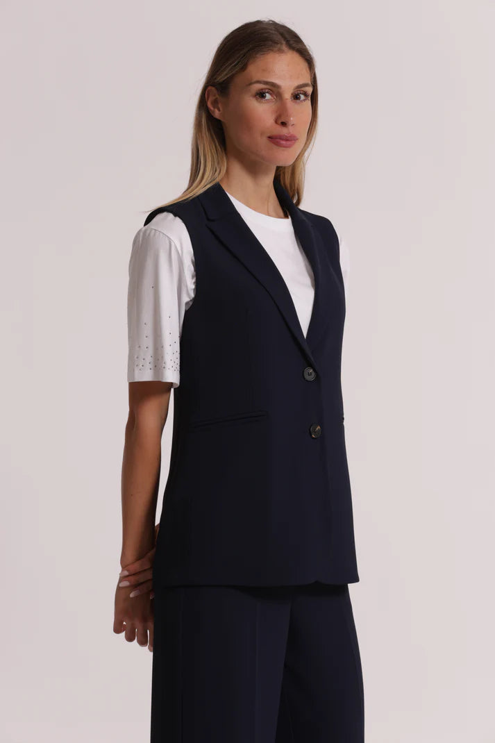 MIMIMUA - Gilet lungo blu