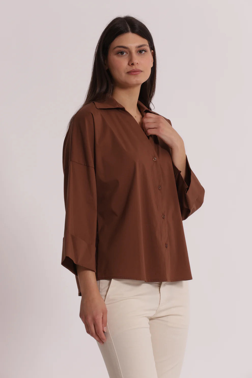 MIMIMUA - CAMICIA A MANICHE AMPIE