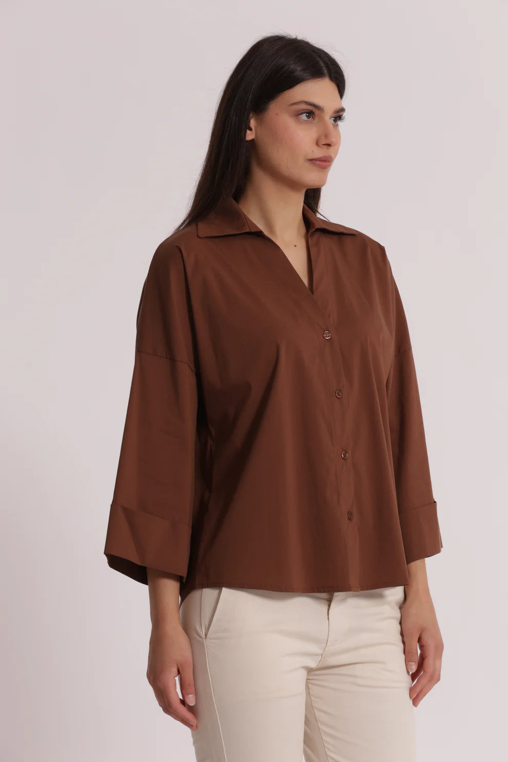 MIMIMUA - CAMICIA A MANICHE AMPIE