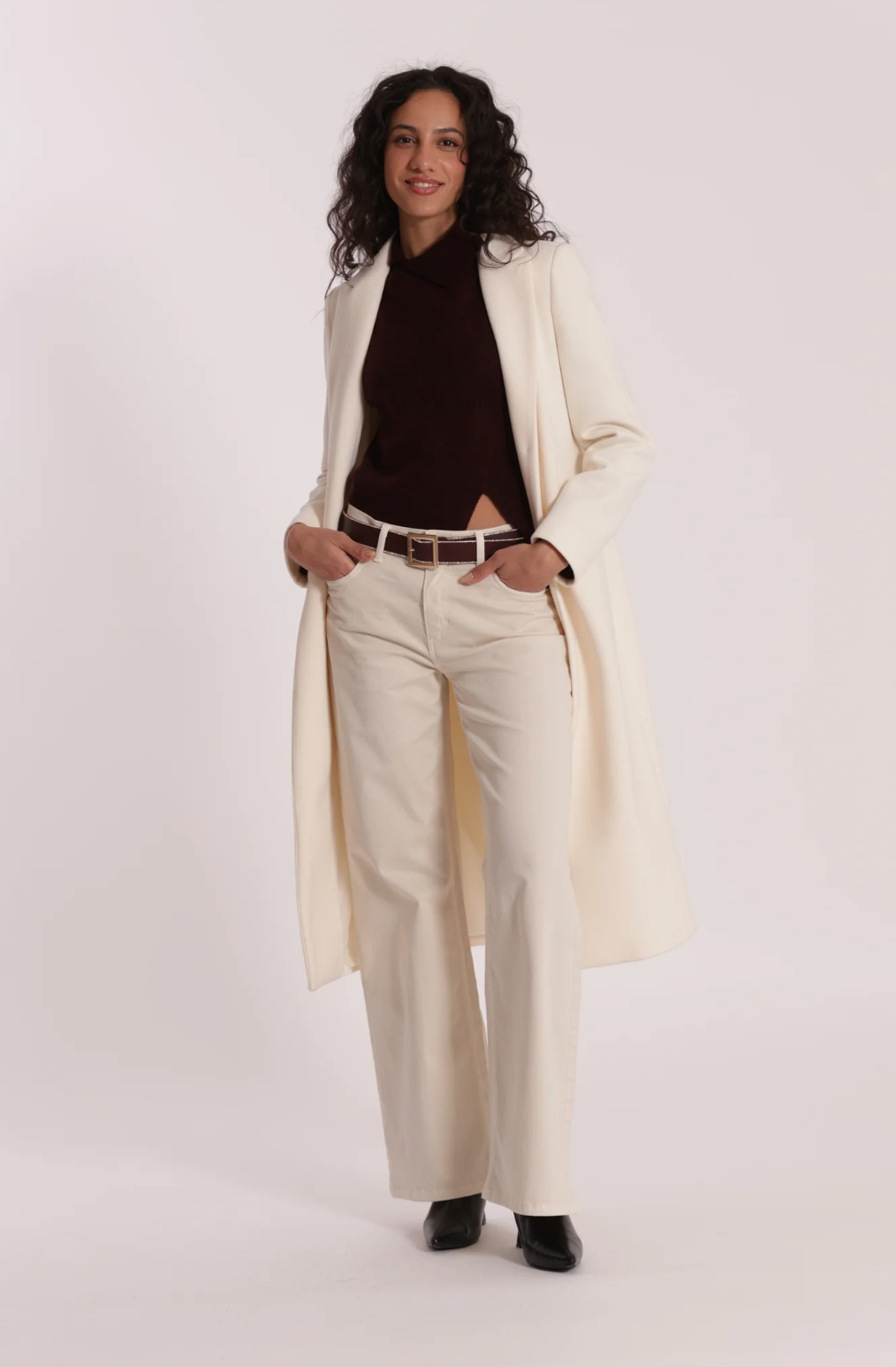 MIMÌ MUÀ Cappotto Lungo Panna