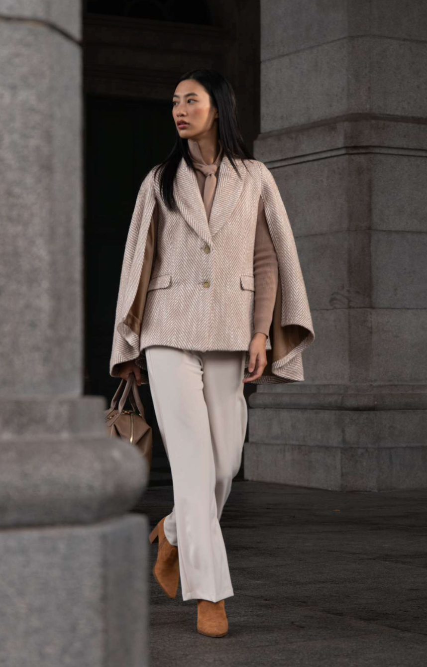 MIMÌ MUÀ MANTELLA CON MANICHE SPIGATO