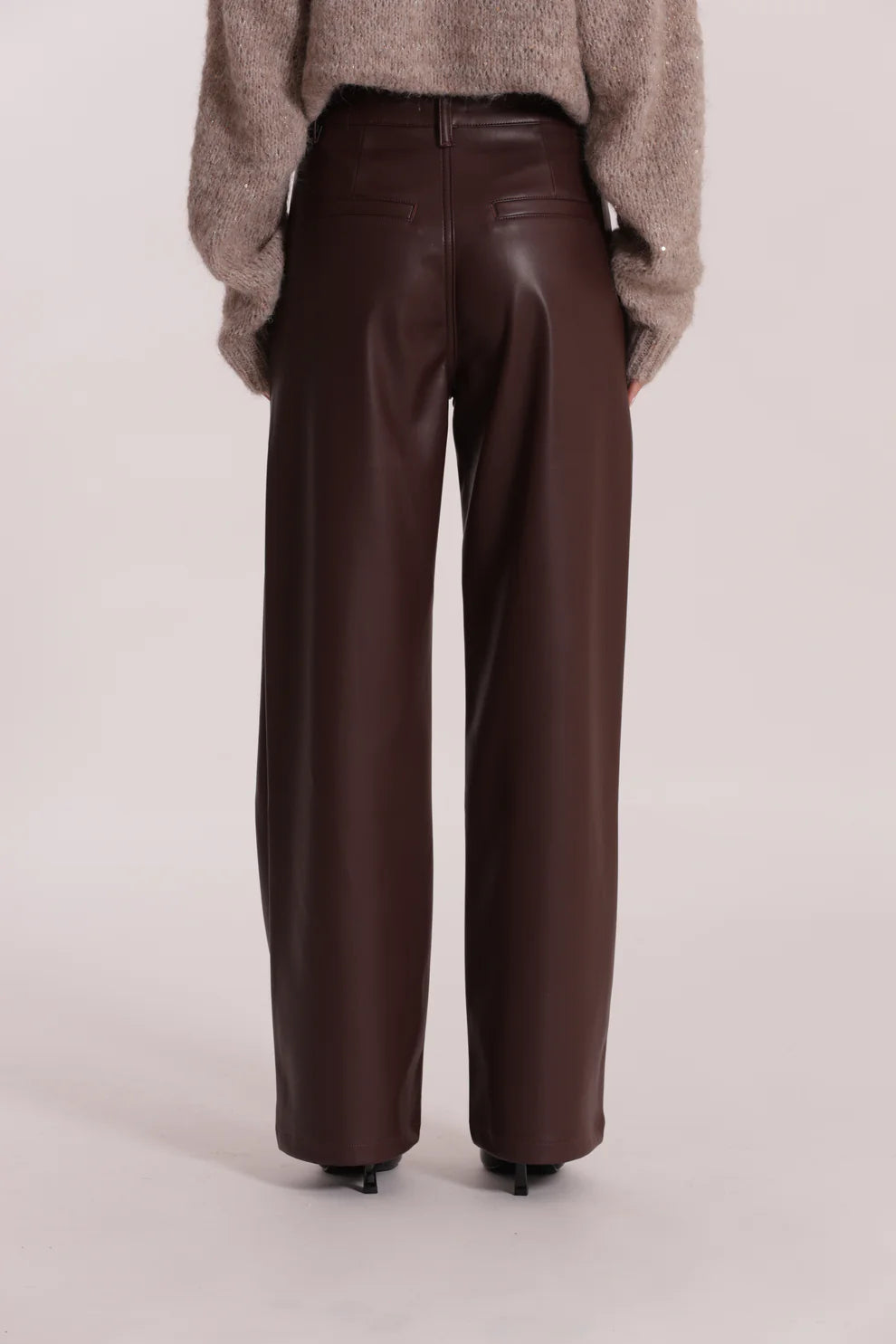 MIMÌ MUÀ-Jeans wide leg ecopelle